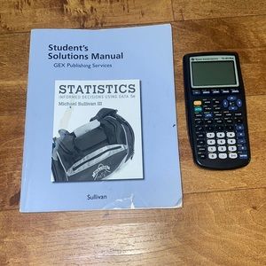 Statistics bundle : Texas ti-83 calculator plus and solutions manual